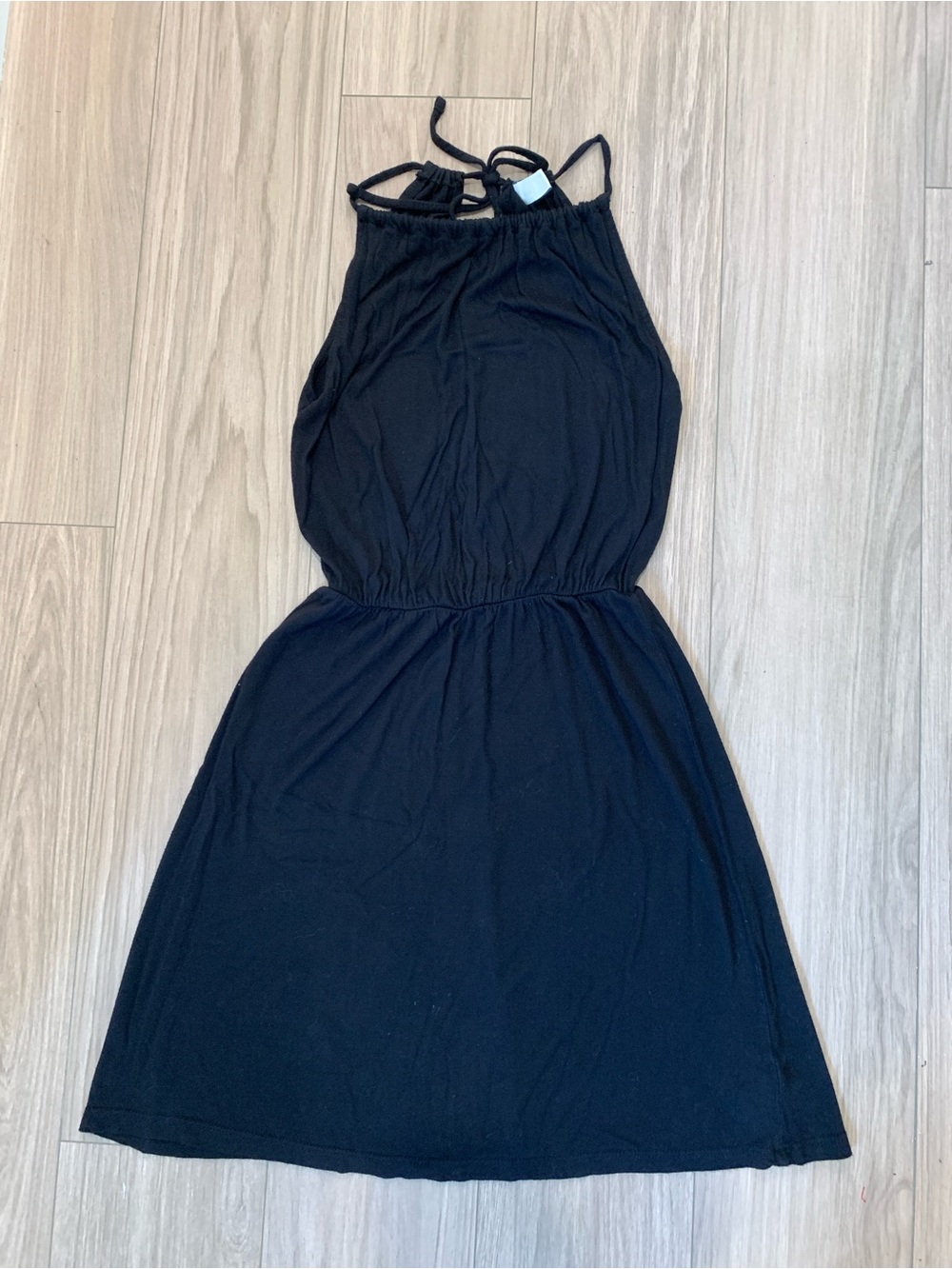Old Navy black halter maxi dress